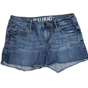 PAC Sun Bullhead Cut-Off Jean Shorts Juniors Size 5 Blue Denim